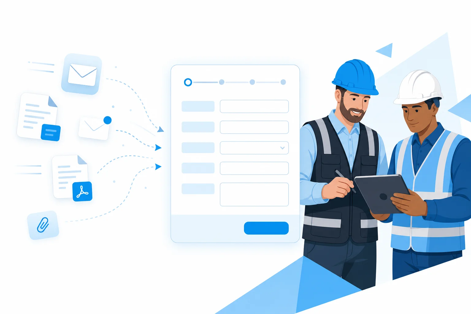 Trades company and general contractor collaborating on a shared scope clarification form